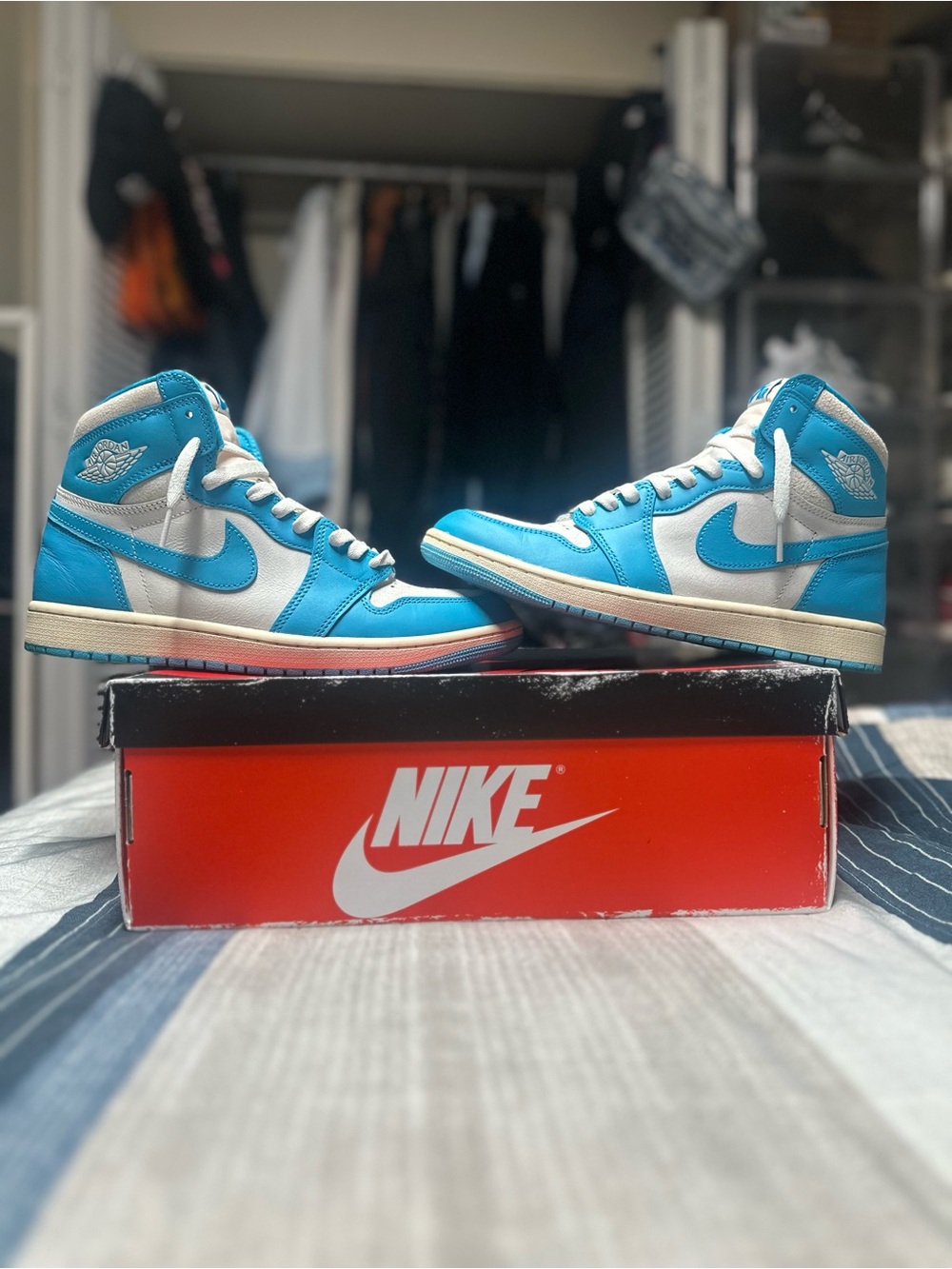 Size 9 - Air Jordan 1 Retro OG High UNC Reimagined OG All Great Condition